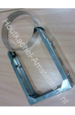 RVS Muurbeugel 100mm - 200mm verstelbaar tbv ø200mm
